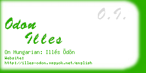 odon illes business card